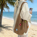 Brown flower bag