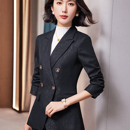 High-end professional suit suit female autumn and winter temperament goddess fan workplace interview formal wear Manager sales department work clothes