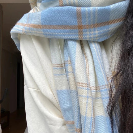 Factory Mixed Batch New Plaid Scarf Women's Winter Ins All-match Student Scarf Warm Cashmere Korean Style Scarf