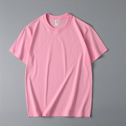 230g Thickened Heavy Men's Long-staple Cotton Short-sleeved T-shirt Men's Comfortable Round Neck Cotton Base Shirt Printable LOGO