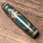 Agate god of wealth dzi beads 15*58mm