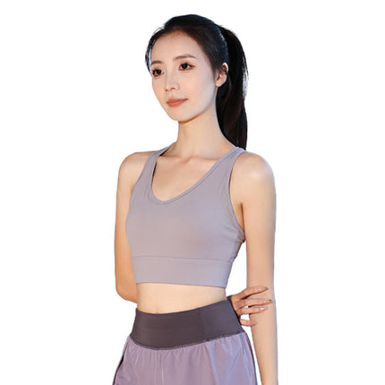 Sports Underwear Women's Fitness Running Vest with Chest Pad Backless Fitness Suit Autumn Fashion Yoga Bra