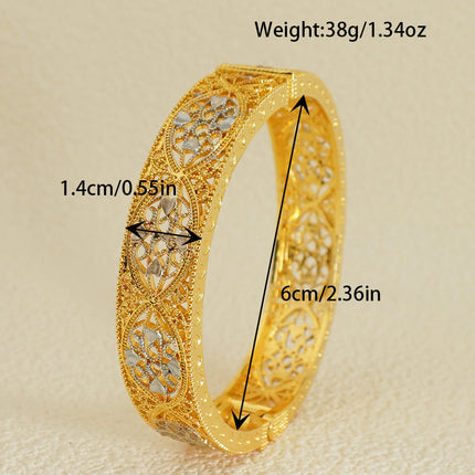Gold Silver Rose Color Middle East Ethiopian Bangles Dubai Women Fashion Jewelry Bridal Wedding Gift