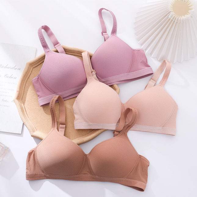 Factory in stock Non-rimless Bra Lightweight Breathable Comfortable Non-sponge Underwear Large Chest Small Bra Anti-sagging