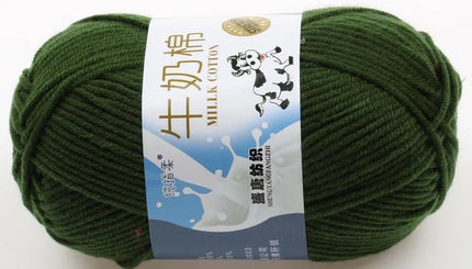 Five-Strand Milk Cotton Wool Ball Wholesale Medium Thick Thread Crochet Doll Shoes Scarf Handmade DIY Knitting Material Package
