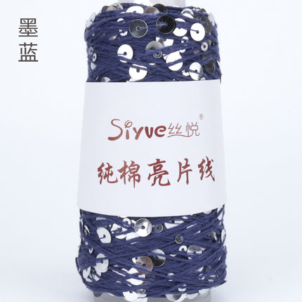 Siyue pure cotton sequined yarn size beads 3+6 hand-woven yarn tube yarn factory wholesale wool ball cross-border