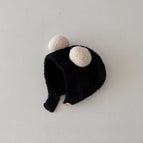 Black-double ball ear protection hat / Recommended for 4 months to 3 years old