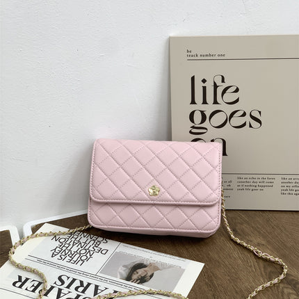 Cross-Border Small Fragrant Style Quilted Chain Bag New Fashion Versatile Small Square Bag Niche Bags Single Shoulder Crossbody Bag for Women