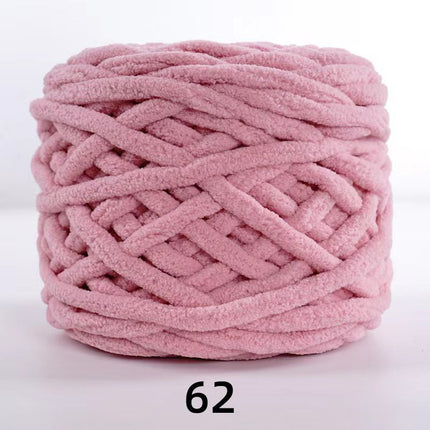 Factory wholesale 100g thick ice strip wool single-strand woven wool ball hook crochet slippers thread self-woven wool ball