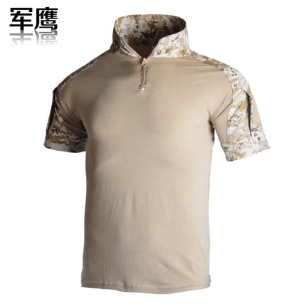 2024 Cross-border Supply G2 Tactical Camouflage Military Fan Frog Clothing Short-sleeved Tactical Cotton Men's Training Wear-resistant Scratch-resistant T-shirt