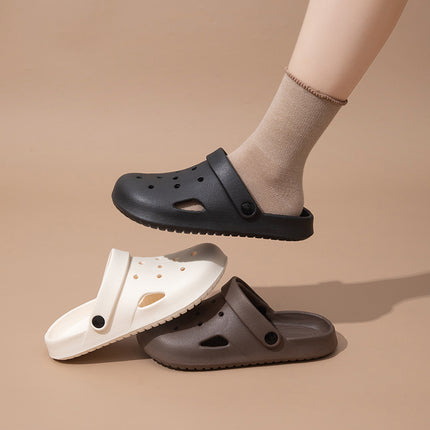 Hole Shoes Men's Summer 2024 New Outer Wear Bag Couple's Home Non-slip Thickness Shoes for Women's Garden Shoes