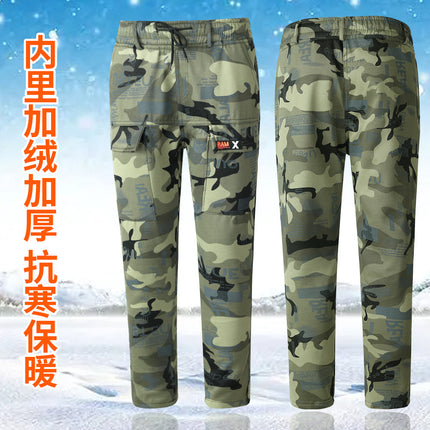 Cashmere Suit Autumn and Winter Men's Work Clothes Thickened Cold-proof Windproof Waterproof Warm Cycling Mountaineering Suit Outdoor