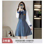 606 white shirt gray dress bow tie / 3XL