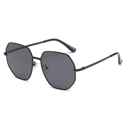 Metal Polygonal Anti-Uv Sunglasses for Men and Women, Fashionable and Versatile, Travel Photography, Sun Protection Glasses