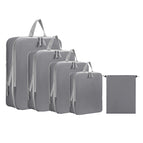 Gray [drawstring pocket] five-piece set [drawstring pocket+extra large+large+medium+small]
