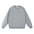 Heather gray-pure cotton round neck sweatshirt / S (recommended 55kg )