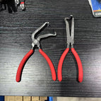 8inch straight head and elbow pure red handle power-off pliers