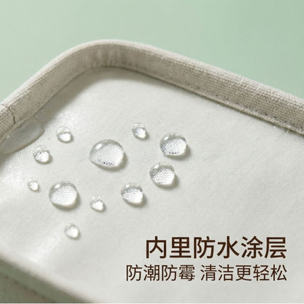 Household Large-Capacity Fabric Storage Bag Cotton and Linen Waterproof Dirty Clothes Storage Basket Square Foldableable Toy Storage Basket