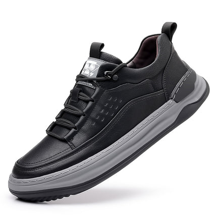 2026 New Men's Sneakers Thick-Soled Genuine Leather Casual Trendy Men's Shoes Outdoor Sports Casual Shoes Men's Sneakers Wholesale