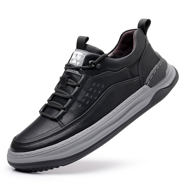 2026 New Men's Sneakers Thick-Soled Genuine Leather Casual Trendy Men's Shoes Outdoor Sports Casual Shoes Men's Sneakers Wholesale