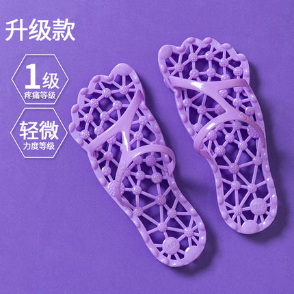 Foot Acupressure Massage Slippers for Women, Summer Bathroom Hollow Breathable Non-Slip Massage Slippers for Men, Outdoor Summer Health Shoes