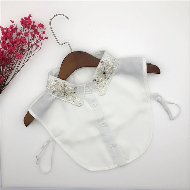 Temperament boutique white handmade garment collar inside warm fake collar women's fashion new foreign trade collar women
