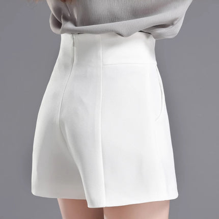 Shorts Women's Spring and Summer Outer Wear 2025 New Arrival Loose Black Suit High Waist A- Shaped plus size Slimming Wide Legs All-Match