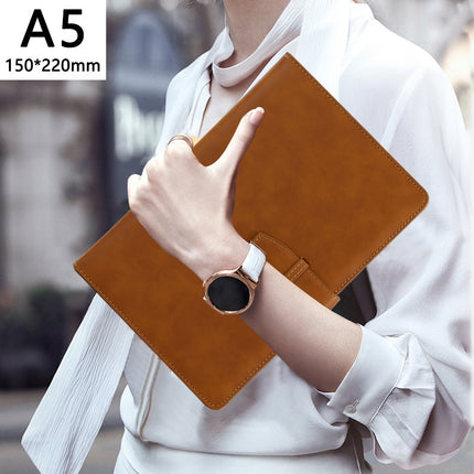 High-Looking A5 Notebook Imitation Leather Hand Ledger Thickeneded Conference B5 Simple Business Notepad Custom Logo