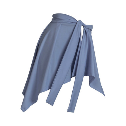 Yoga Hip Covering Skirt Sports Fart Covering Curtain Quick-drying Fitness Skirt Shawl Running Lace-up Anti-light Skirt