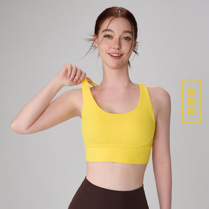 2025 New Naked Sports Vest Women's Shockproof Cross Beautiful Back Fitness Underwear Running Outdoor Sports Bra