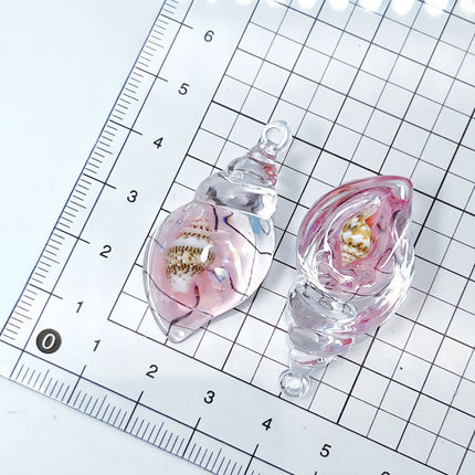 Colorful Luminous Conch DIY Cream Glue Mobile Phone Chain Bag Earrings Pendant Acrylic Jewelry Accessories