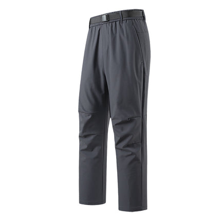 Cross-Border Detachable Fleece-Lined Softshell Pants Unisex Outdoor Fleece-Lined Thermal Softshell Pants Two-Piece Set Detachable