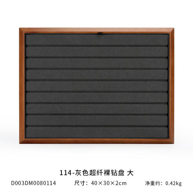 Yayu solid wood bare Diamond Pearl plate jewelry tray jewelry display plate Diamond bare Diamond Wenwan gem storage tray