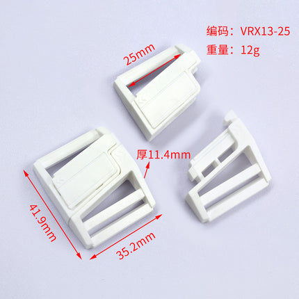Plastic Magnetic Buckle for Bags, Clothing, and Belts, Adjustable Buckle, Black, Inner Diameter 25mm, Side-Opening, Strong Magnetic Buckle