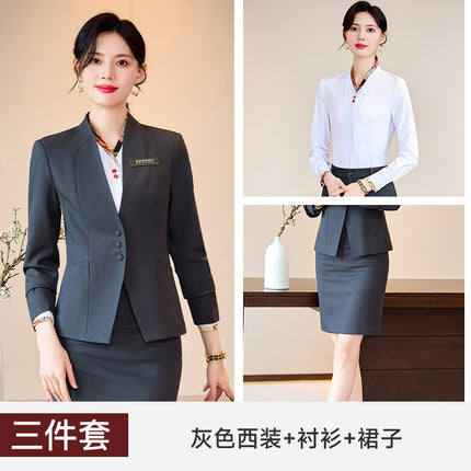 Medical Beauty Consultation Elegant Beautician Autumn and Winter 2025 New Slim Stewardess Uniform Front Desk Cashier Class Work Clothes