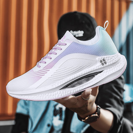 Factory direct foreign trade plus size lovers cold adhesive sneaker popcorn air cushion running shoes tide shoes sneakers