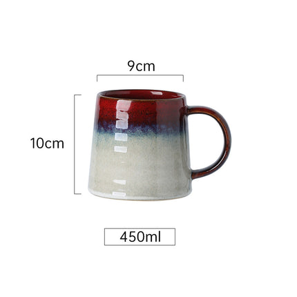 Creative retro Mug Coffee Cup ceramic cup household simple breakfast cup milk Oatmeal cup water cup tea cup