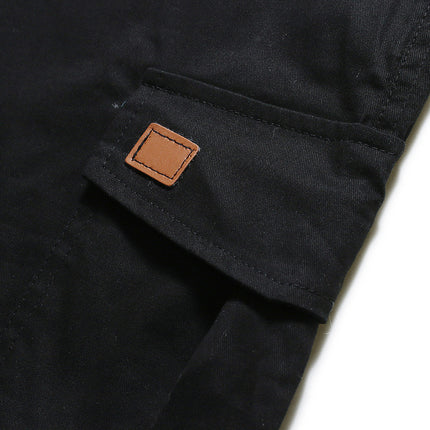 Summer 2023 men's workwear shorts multi-pocket straight shorts men's foreign trade cross-border plus size leather shorts men