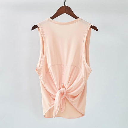 Summer Stitching Mesh Sports Blouse Women's Loose Quick-drying Sports Vest Breathable Slimming Short-sleeved T-shirt Yoga Wear