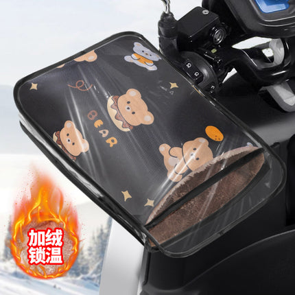 Electric Motorcycle Gloves, Winter Waterproof and Warm Handlebar Covers, Battery Car Tram Covers, Cycling Anti-Slip Cycling Covers