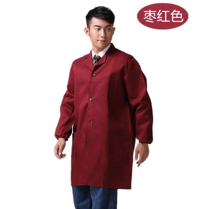 Blue Coat Work Clothes Men's and Women's Long-sleeved Denim Coat Wear-resistant Dust-proof Handling Warehouse Labor Protection Clothing Long Camouflage Clothing