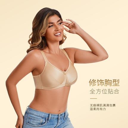 Amazon Cross-Border Wireless Plus-Size Bra for Large Busts, European and American Style, Thin Post-Surgery Bra