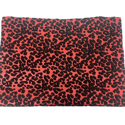 Wholesale PU flocking garment leather leopard print banma print rhombus grid stripe men's and women's children's clothing luggage packaging fabric
