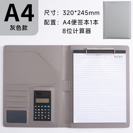 Folder A4 Folder Multi-Functional Board Clip Leather Signing Book Office Manager Clip Contract Negotiation Clip Business Development Clip