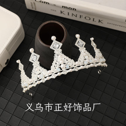 Children's Crown Headband Girl Princess Birthday Gift Crown Temperament Headband Hair Accessories Wedding Crystal Fashion Jewelry