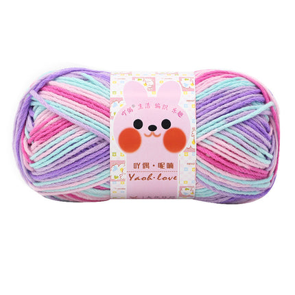 6-Strand Colorful Milk Cotton Wool Ball Thick Thread Ball Special Wholesale Scarf Hat Crochet Hand Knitting Material Package