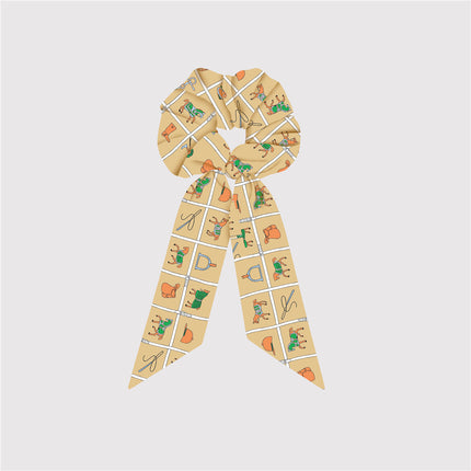 French Spring New Plaid war horse twill silk women's all-match decorative ponytail hair tie hair band hair tie hair accessories