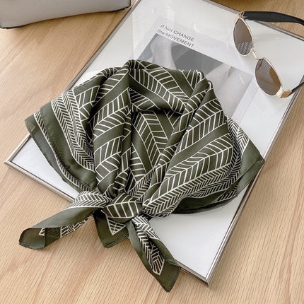 70cm Imitation Silk Square Scarf Fashion All-match Silk Scarf Professional Scarf Korean Style Neck Protection Scarf Decorative Small Square Scarf