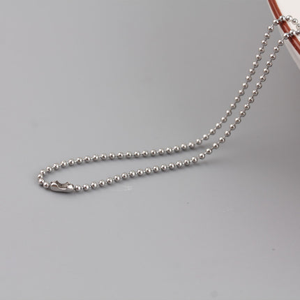 Stainless Steel Color-Preserving Bead Chain Round Bead Chain Bulk Semi-Finished Chain DIY Necklace Clavicle Chain Jewelry Material Bead Chain