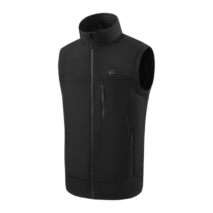 Cross-border dedicated men's stand collar heating vest cotton vest electric heating vest USB power supply intelligent constant temperature heating clothes